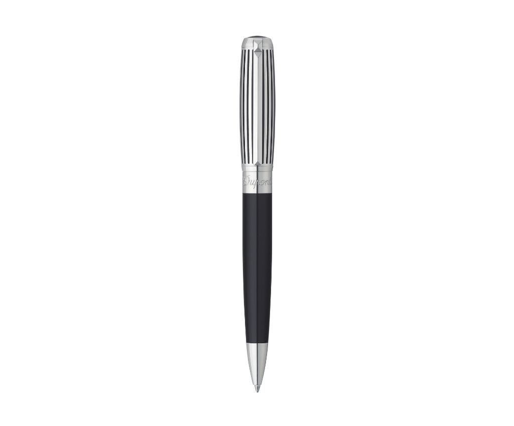 Line D Black Natural Lacquer Palladium Finish Ballpoint Pen